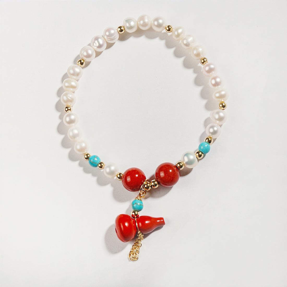 Pearl & Cinnabar Gourd Bracelet - BTSAN PO