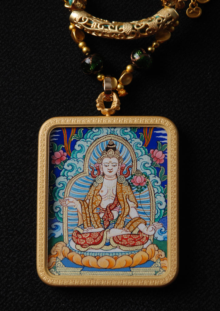 The ultimate Bodhisattva Tangka Buddha amulet(大势至菩萨唐卡佛牌)