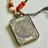 Tangka Square Pendant (Pushya Bodhisattva)