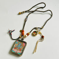 Tangka Square Pendant (Pushya Bodhisattva)