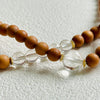 Laoshan Sandalwood White Crystal Necklace