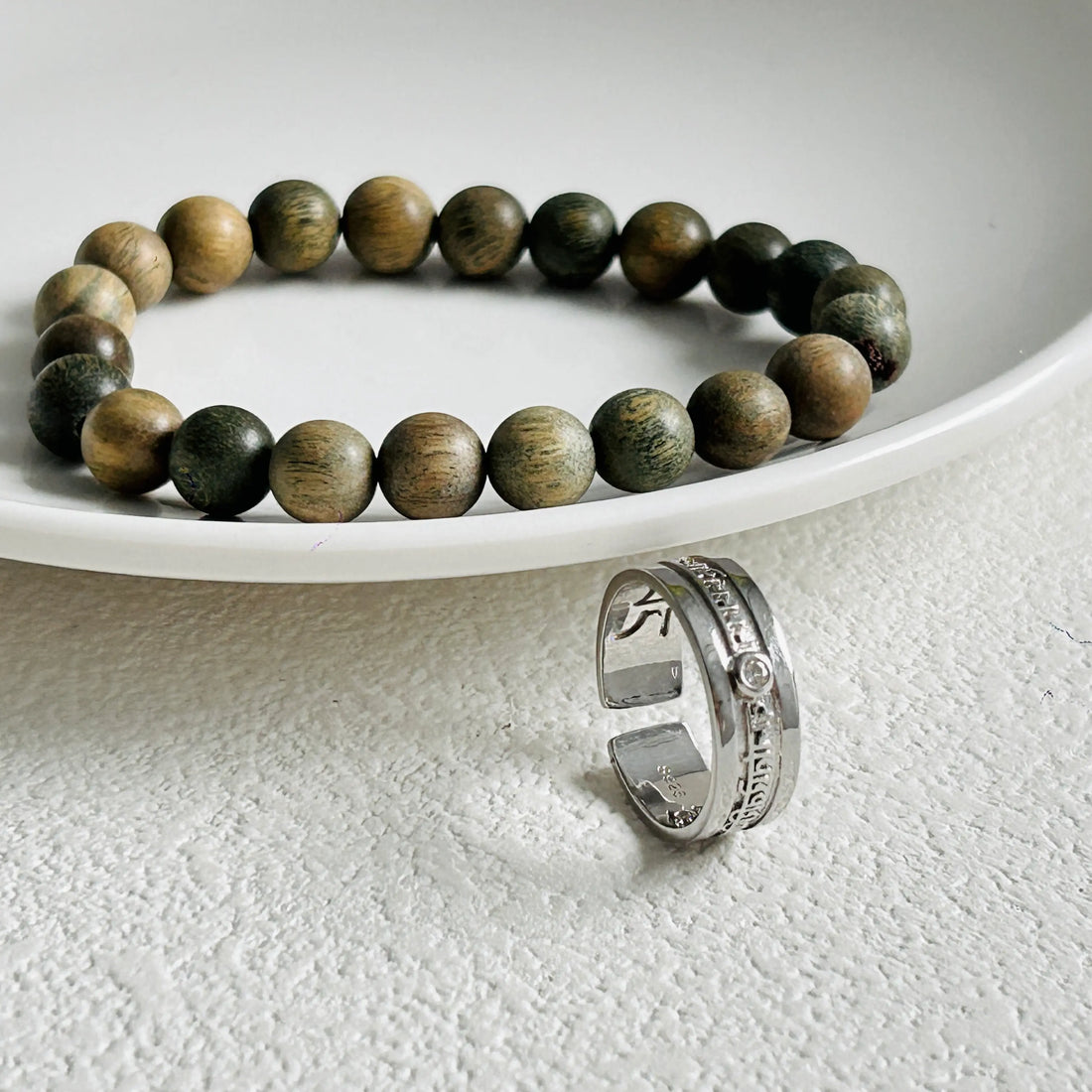 Green Tara Mantra Ring