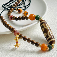 Seven-Eyed Dzi Beads Necklace