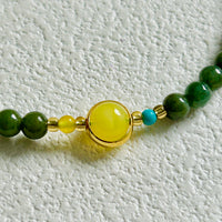 Three Circle Hetian Jade Bracelet