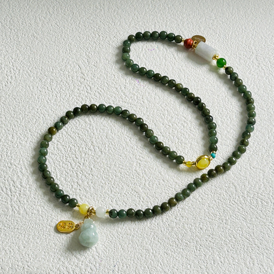 Three Circle Hetian Jade Bracelet