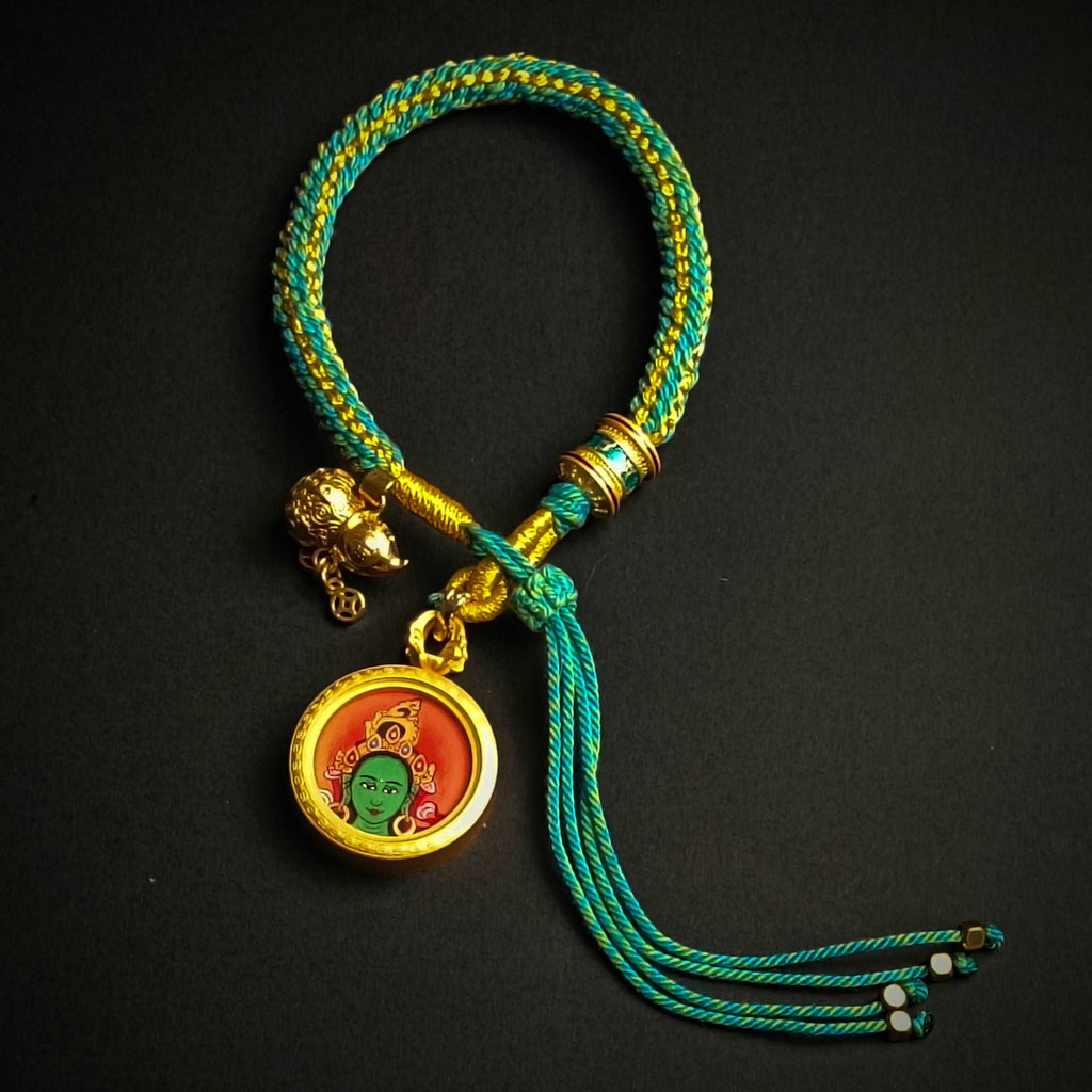Bodhisattva Tara Green Thangka Bracelet
