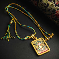 Dainichi Buddha Square Pendant Thangka