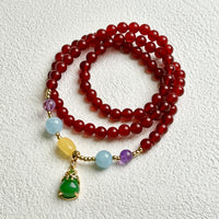 Three Circle Agate Bracelet