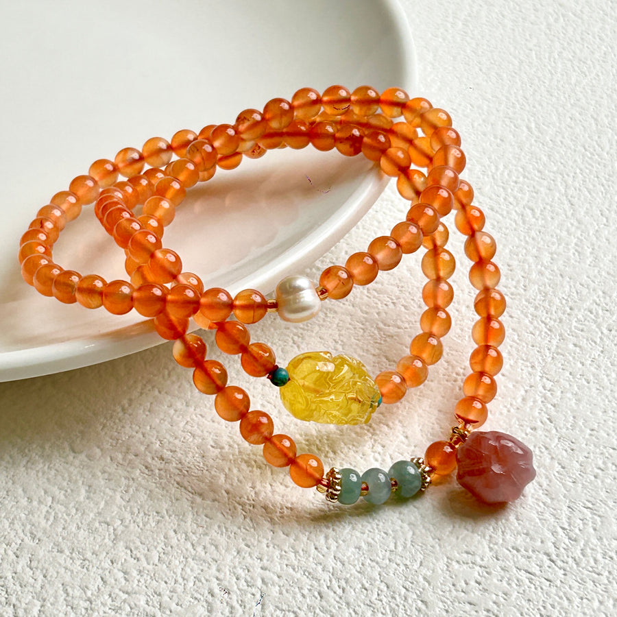 Three Circle Agate Bracelet