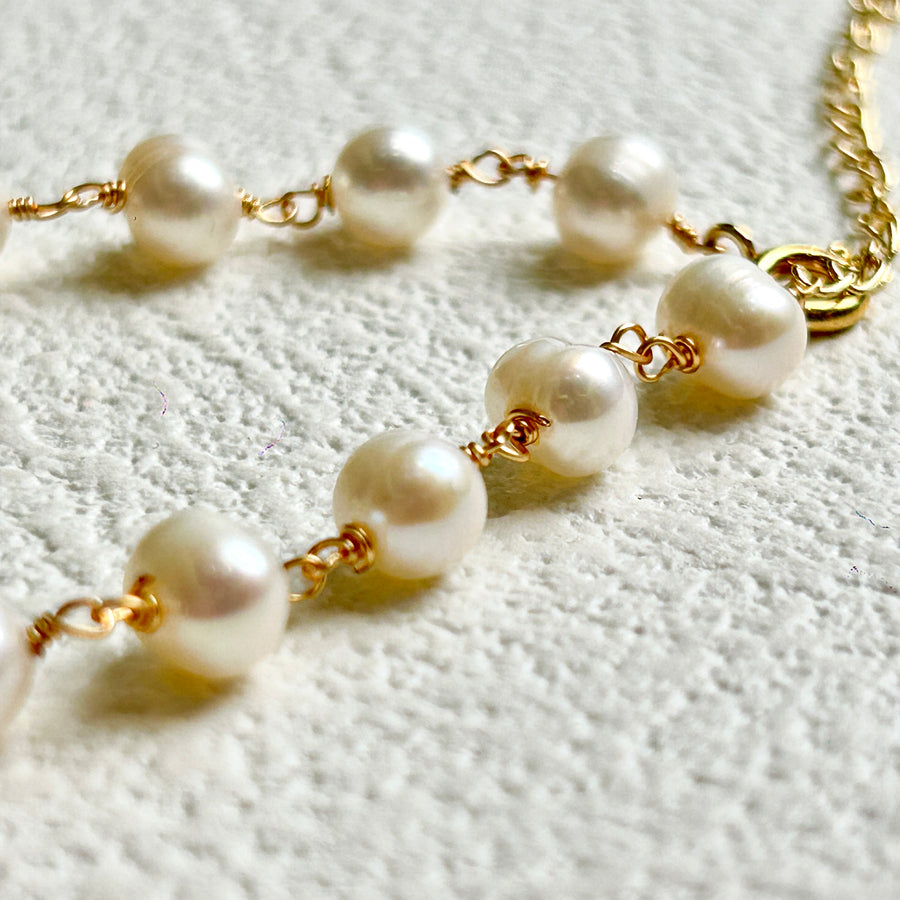 Super Large Aquamarine Pearl Bracelet