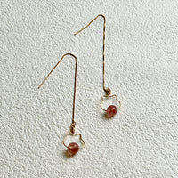 Strawberry Crystal Ear Wire