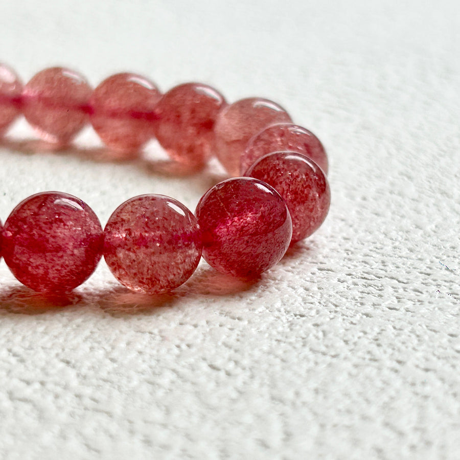 Strawberry Crystal Amber Bracelet