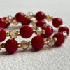Red Crystal Double Circle Bracelet