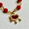 Red Crystal Double Circle Bracelet