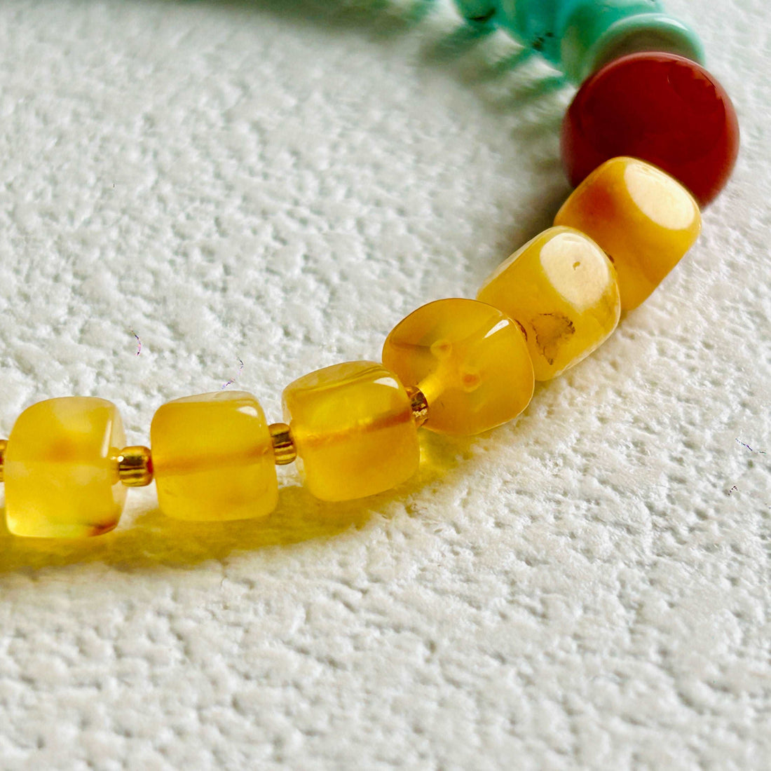 Dzi Amber Turquoise Bracelet