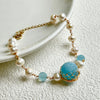 Super Large Aquamarine Pearl Bracelet