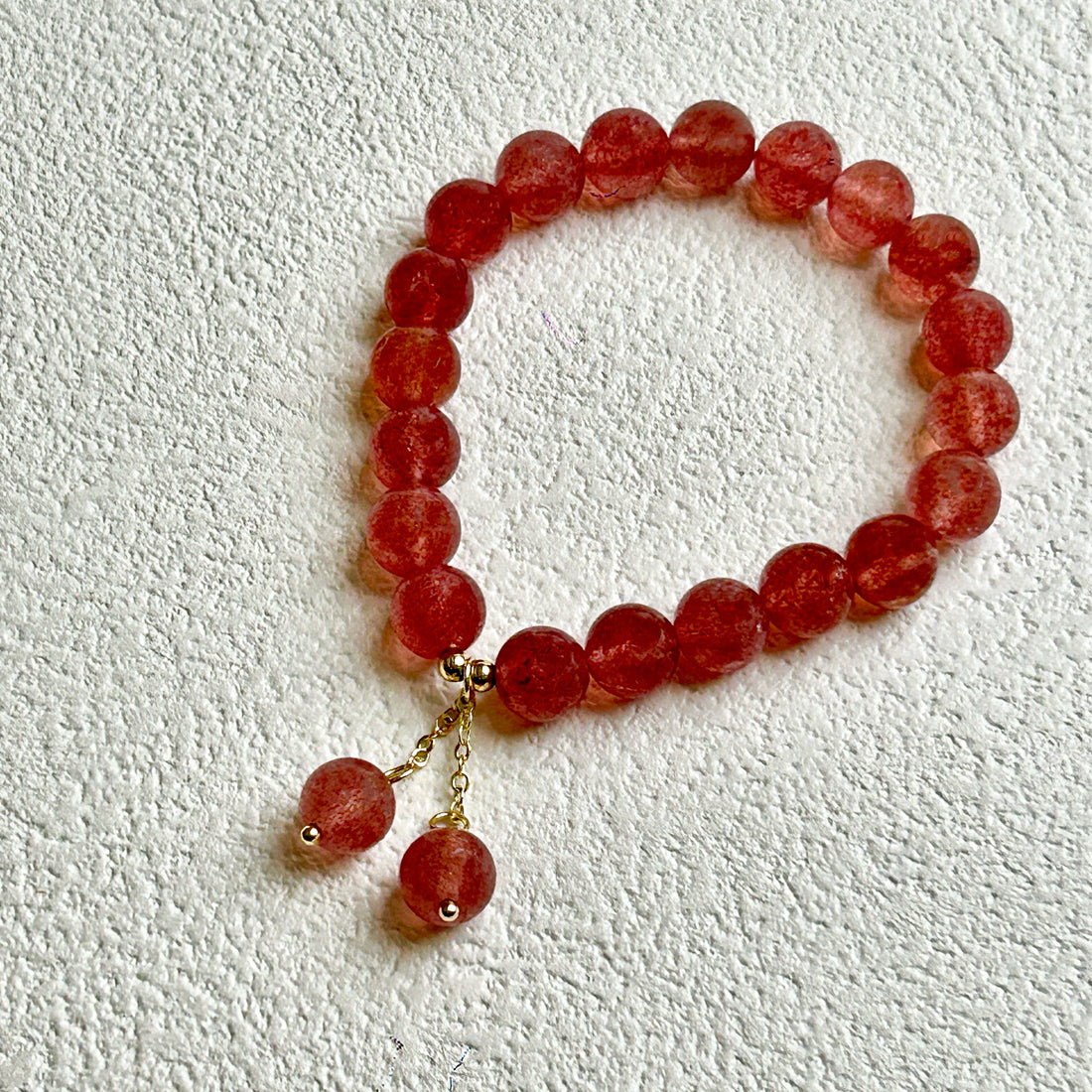 Strawberry Crystal Charm Bracelet