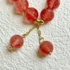 Strawberry Crystal Charm Bracelet