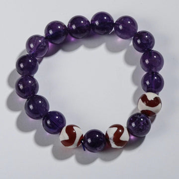 Amethyst Tiger's Tooth Bracelet