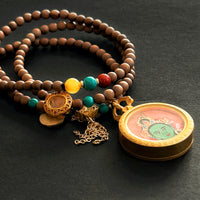 Hand-painted Bodhisattva Tara Green Thangka Bracelet（绿度母唐卡）