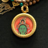 Hand-painted Bodhisattva Tara Green Thangka Bracelet（绿度母唐卡）