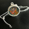 Nine-tailed Fox Thangka Silver Chain Necklace
