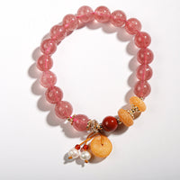 Strawberry Quartz Amber Bracelet - BTSAN PO