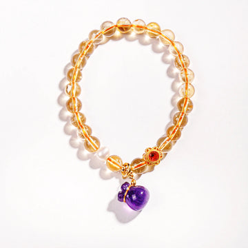 Yellow Rutilated Quartz Bracelet