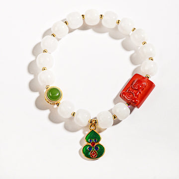Hetian Jade Cinnabar  Bracelet