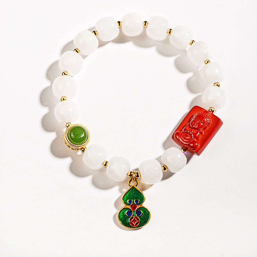 Hetian Jade Cinnabar  Bracelet