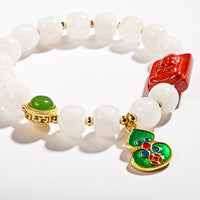 Hetian Jade Cinnabar  Bracelet