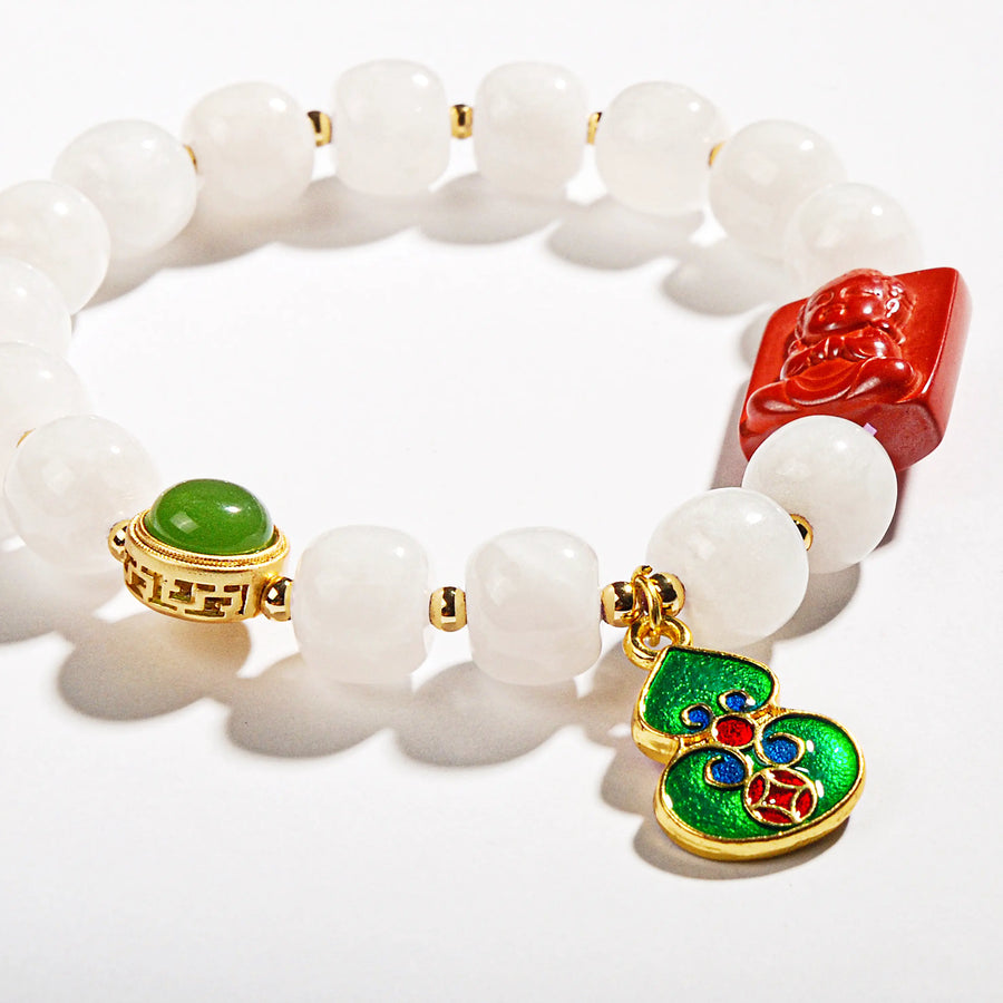 Hetian Jade Cinnabar  Bracelet