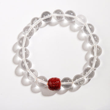 Clear Quartz & Cinnabar Bracelet - BTSAN PO