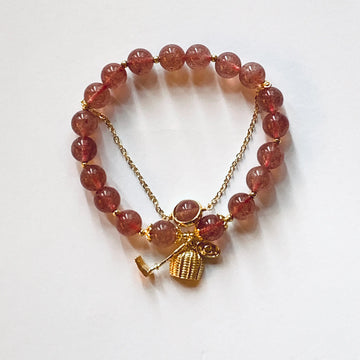 Strawberry Quartz bracelet