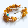 Old Amber & White Shell Bracelet