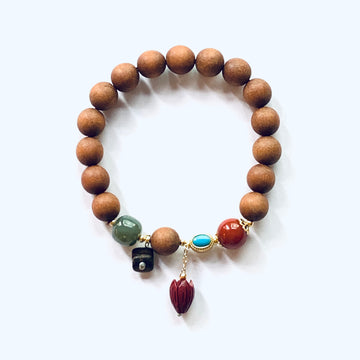 Agarwood SouthRed Agate Bracelet