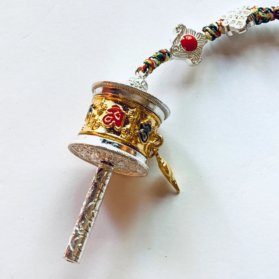 Tibetan silver prayer wheel（转经筒）