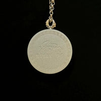 Jambhala-Yellow Silver Chain Thangka Necklace（黄财神银链唐卡）