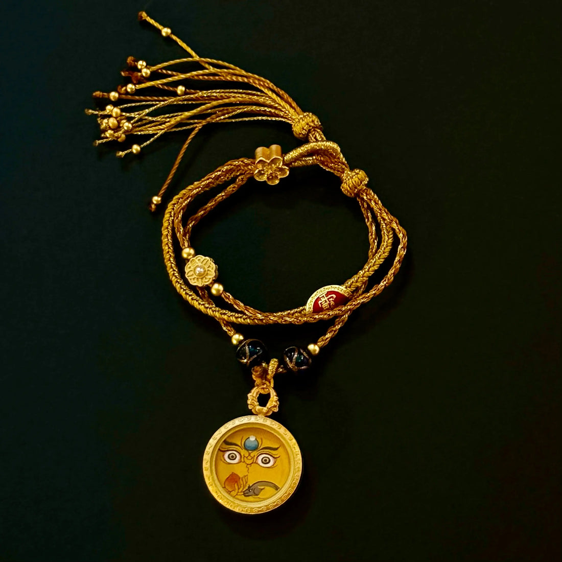 Jamhala-yellow's Dharma Eye Bracelet（黄财神法器法眼手串）