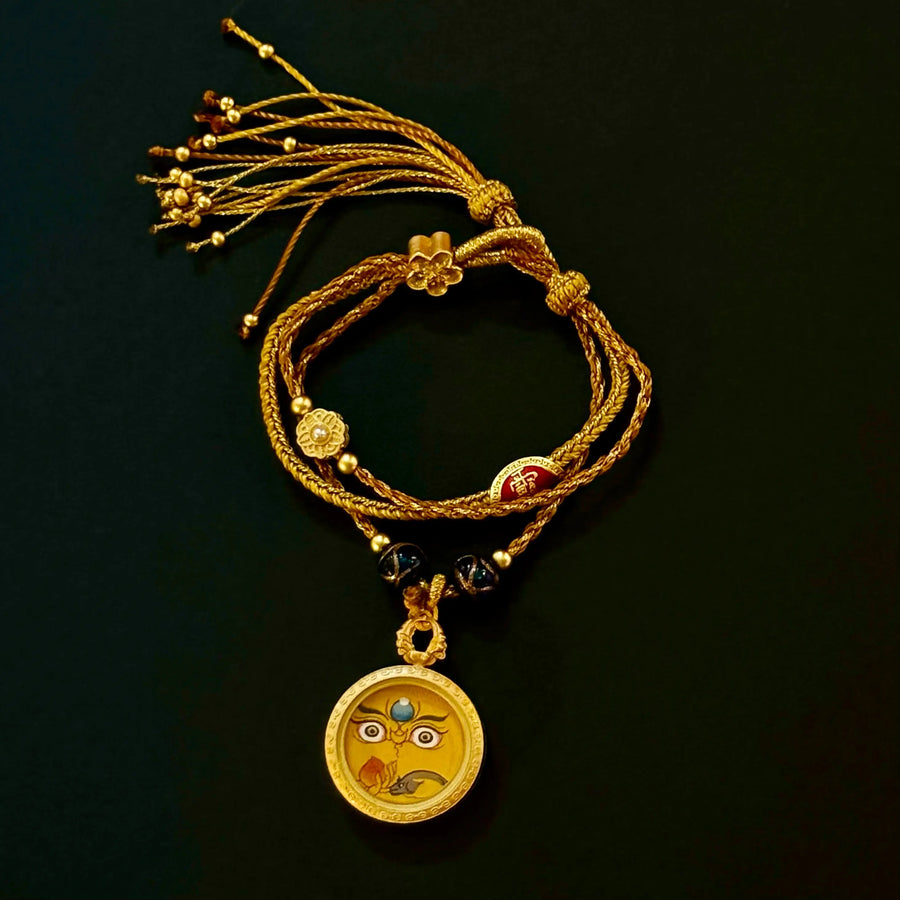 Jamhala-yellow's Dharma Eye Bracelet（黄财神法器法眼手串）