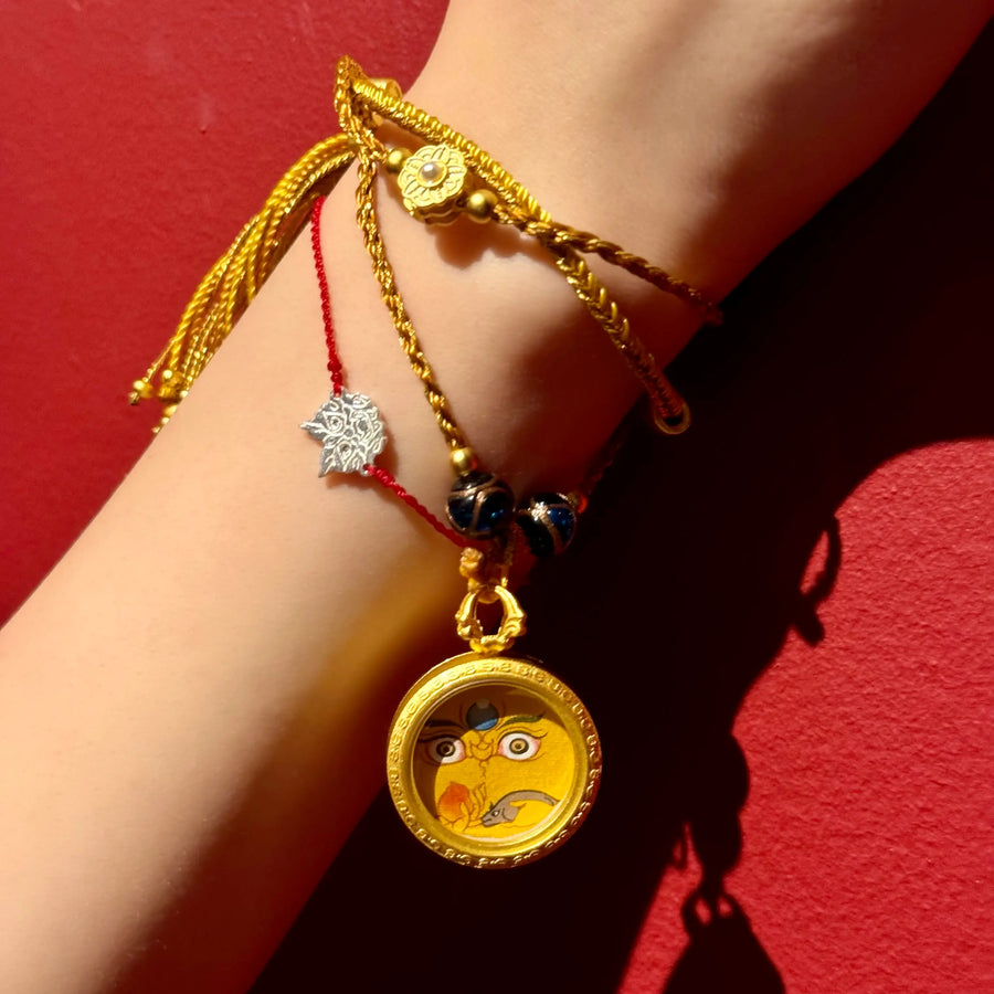 Jamhala-yellow's Dharma Eye Bracelet（黄财神法器法眼手串）