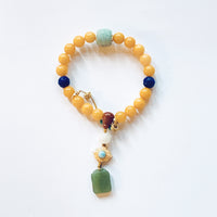 Jadeite Amber Bracelet