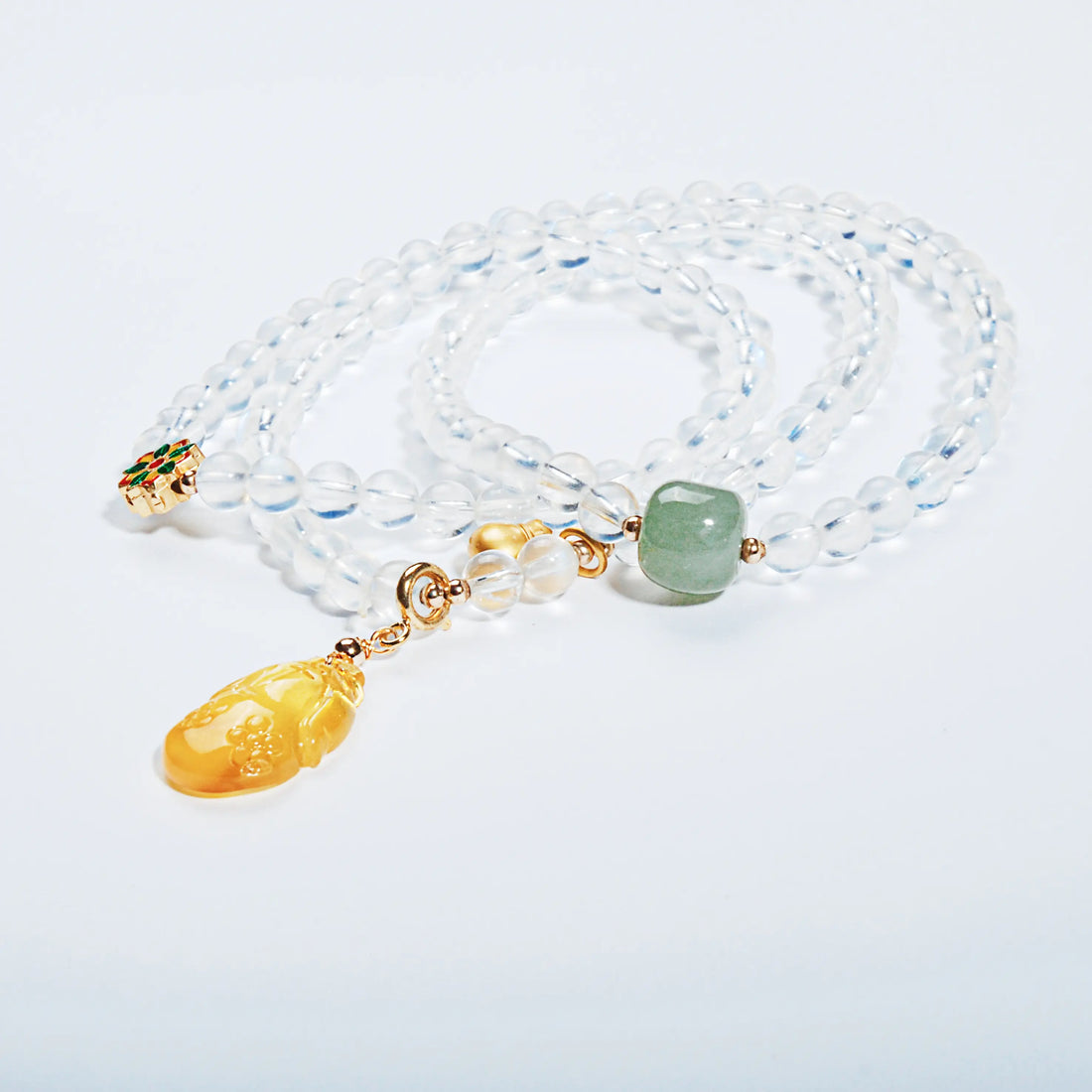 Three Circles  Clear Quartz Bracelet