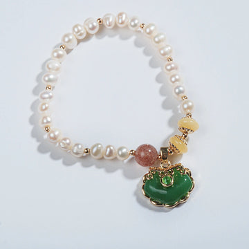 Pearl Safety Lock Bracelet