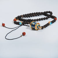 Rosewood Prayer Wheel Necklace