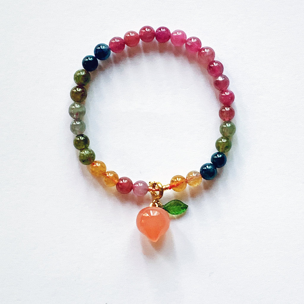 Tourmaline Peach Bracelet