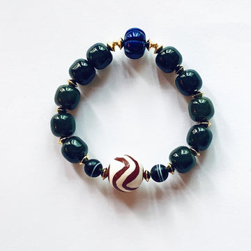 Water Ripple Dzi bead Bracelet