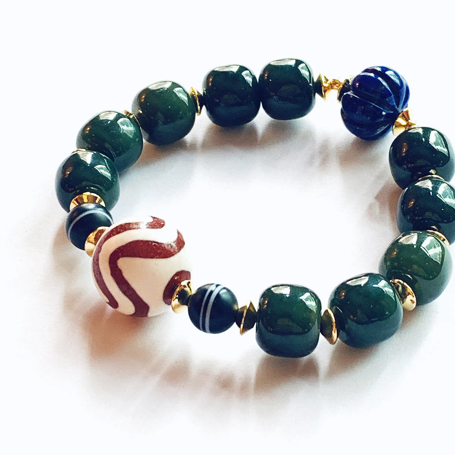 Water Ripple Dzi bead Bracelet