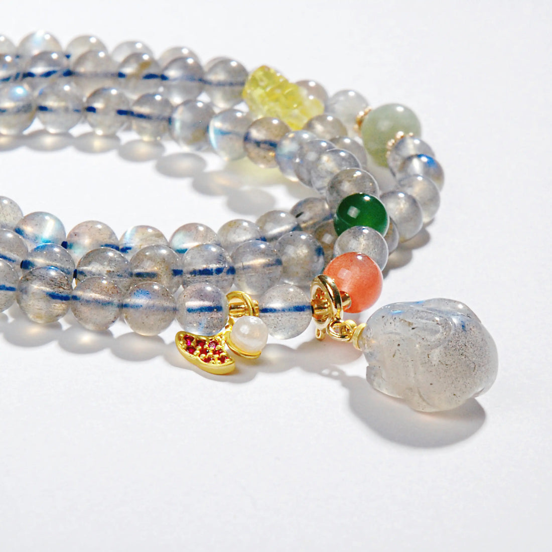 Three Circles Of Gray Moonlight  Pixiu Bracelet