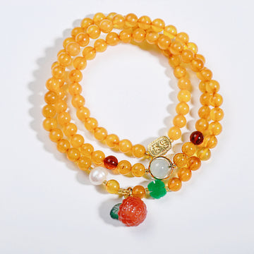 Three Circle Amber Bracelet